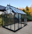 szklarnia halls icon planthouse, 9,7m² (2,55x3,79), czarna