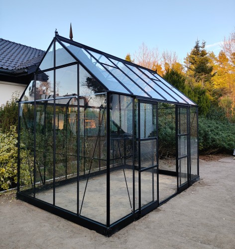 szklarnia halls icon planthouse, 9,7m² (2,55x3,79), czarna