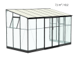 szklarnia przyścienna halls qube 612 (7,1 m²; 1,88x3,74)