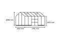 szklarnia halls icon planthouse, 7,3m² (1,93x3,79), czarna
