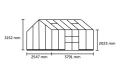 szklarnia halls icon planthouse, 9,7m² (2,55x3,79), czarna